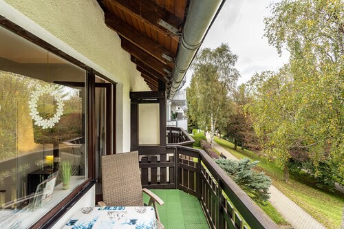 Ferienwohnung 'Gästehaus Kurpark Wohnung Typ 19' mit Balkon und Wi-Fi