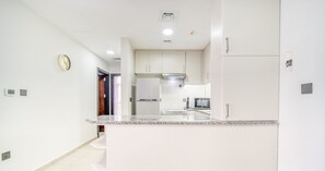 Familieleilighet, byutsikt | Eget kjøkken