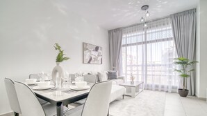 Family Apartment, City View | In-room dining - KOHH - 2BR in Oasis Residence 2 (Dubai)
