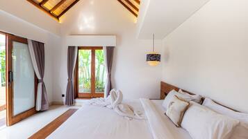 Premium Villa, 3 Bedrooms, Private Pool | Premium bedding, memory foam beds, desk, laptop workspace