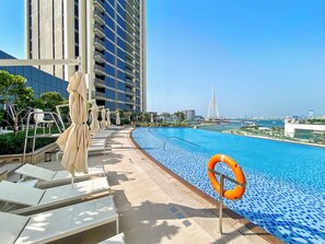 Outdoor pool, a heated pool - 1 Bedroom Apartment with Full Sea View & access to Pool & Gym
(Dubai)