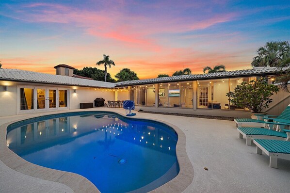 A heated pool