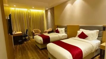 Kahden hengen executive-huone (kaksi sänkyä) | Ylelliset vuodevaatteet, vuodevaatteet