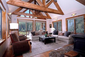 TV, fireplace, offices