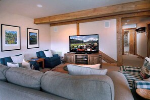 TV, fireplace, offices