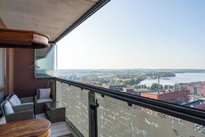 Deluxe Apartment, Balcony, City View | Balcony - Fabulous 1BR Apt with Sauna & Views (Tampere)