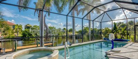 Outdoor pool, a heated pool