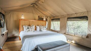 Tenda Deluks, pemandangan kebun | 1 kamar tidur dan Wi-Fi gratis