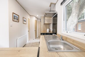 Fridge, microwave, oven, toaster