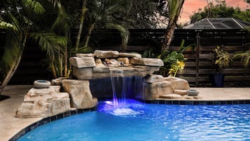 Outdoor pool, a heated pool
