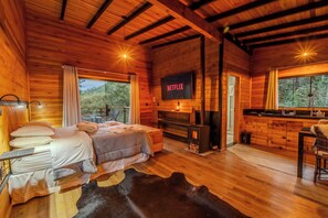 Chalet, vuoristonäköala | 1 makuuhuone, äänieristys, ilmainen Wi-Fi