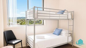 2 bedrooms, iron/ironing board, WiFi, bed sheets