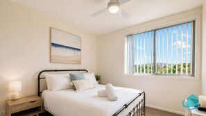 2 bedrooms, iron/ironing board, WiFi, bed sheets