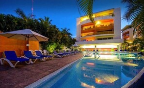 Outdoor pool, a heated pool - Spacious PV Condo Near Beach (Puerto Vallarta)