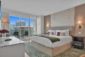 コンフォート アパートメント キングベッド 1 台 簡易キッチン ベイビュー | 1 室のベッドルーム、WiFi (無料)