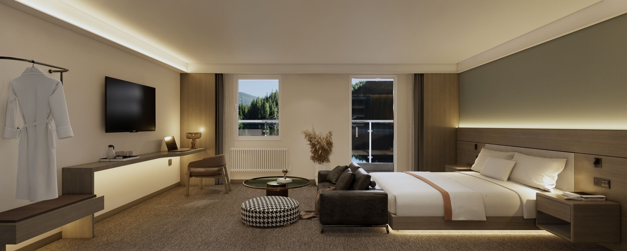 Exclusive Double Room, Lake View | Individually decorated, individually furnished, laptop workspace