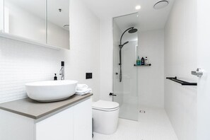 Hair dryer, towels