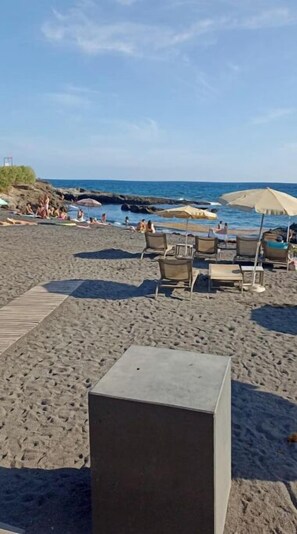 Sun loungers, beach towels