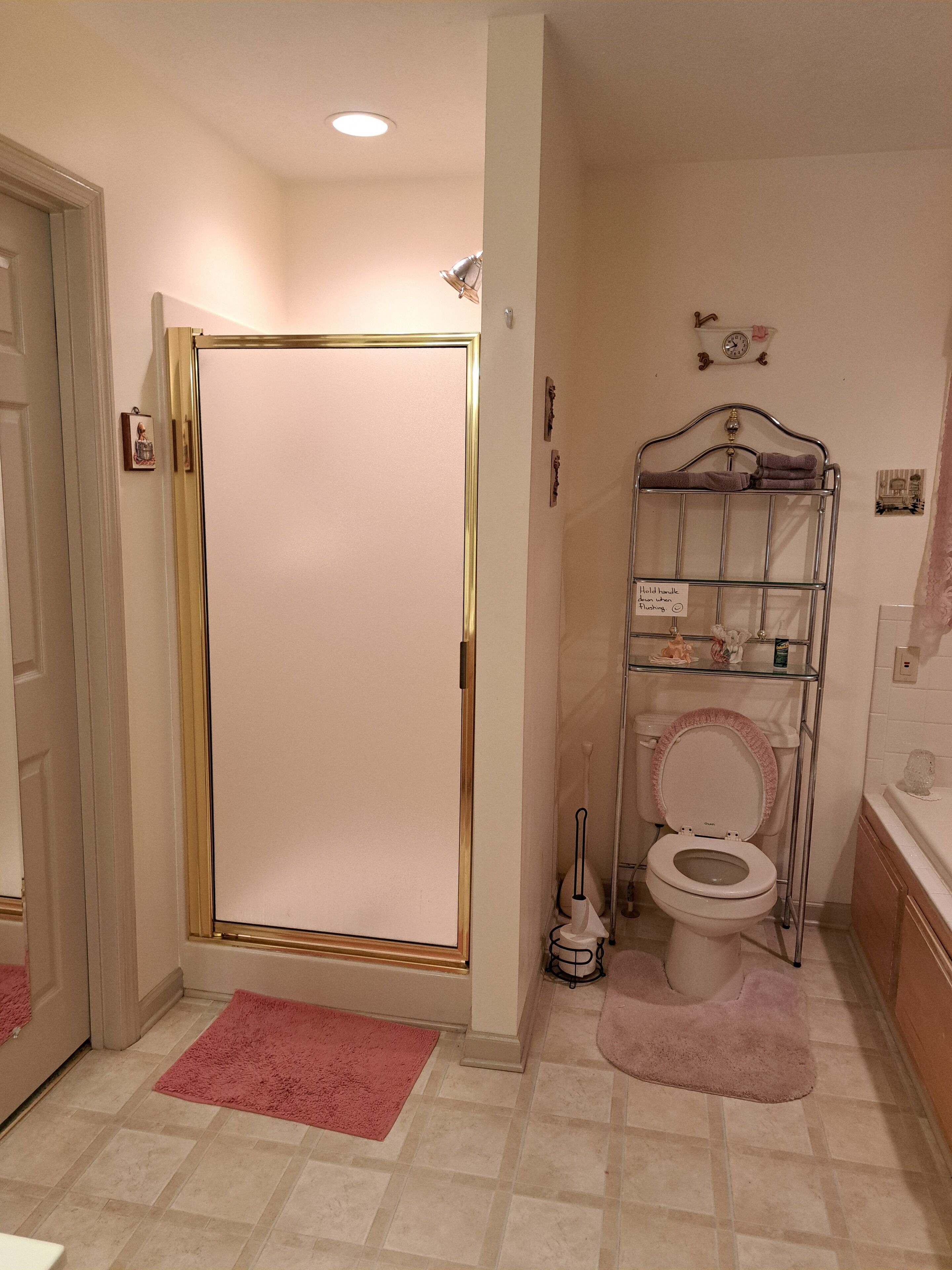 Jetted tub, hair dryer, towels, soap