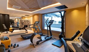 Fitness facility - Wifi, view village, fitness, swimming pool, sauna, hammam, balcony, parking, tv, ski locker, 60m² (Valmorel)