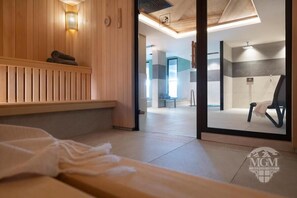 Sauna - Wifi, view village, fitness, swimming pool, sauna, hammam, balcony, parking, tv, ski locker, 60m² (Valmorel)