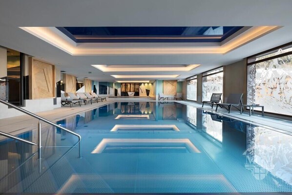 Indoor pool, a heated pool