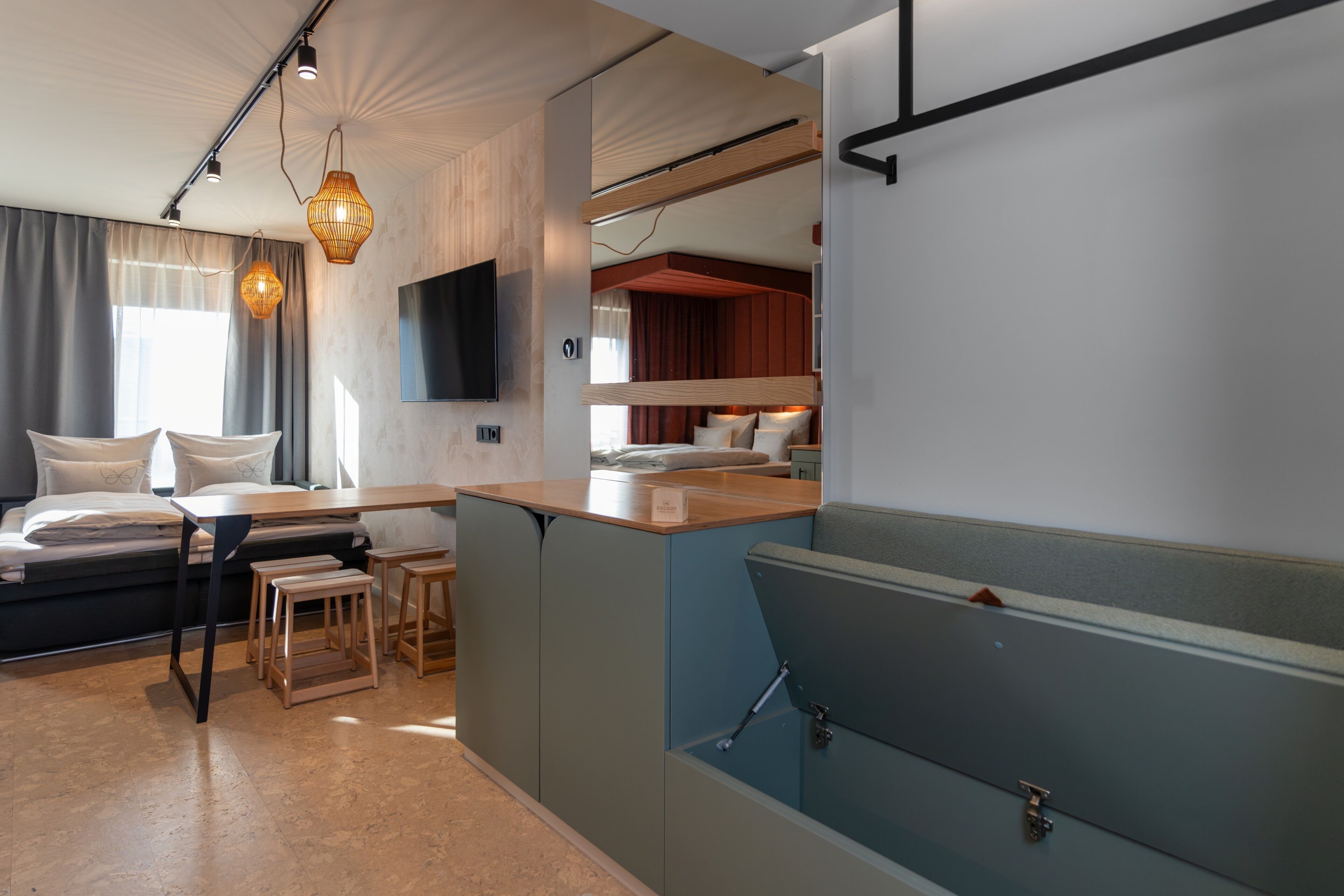 Värdeförvaringsskåp på rummet, gratis wi-fi och sängkläder