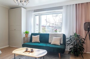 Superior Studio, City View | Living area | 46-inch Smart TV with cable channels