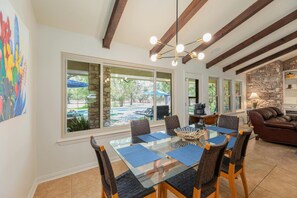 Dining - Beautiful Pool home on 2.5 acres with a serene country feel with urban location (Round Rock)