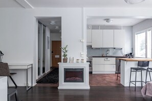 Deluxe Apartment, Courtyard View | Living area - Beautiful 1BR Apartment in Lahti Center (Lahti)