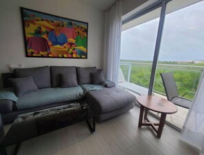 Living area - 421-1 New and elegant with magnificent terrace. (Bayahibe)