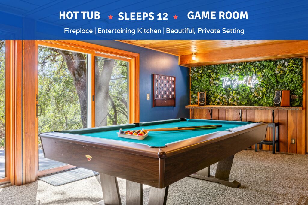 🌳Peaceful Family Retreat 🏊‍♂️ Hot Tub & Game-room 🎱