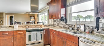 Luxe Lakefront Portsmouth Home: Fish, Swim & Play!