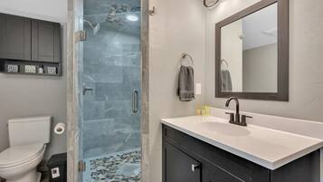 Towels, soap, shampoo