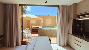 Luxury-Apartment | Wohnbereich | Flachbildfernseher