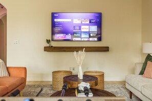Smart TV, foosball, books
