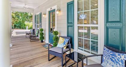Artistic Downtown Ocean Springs Stay | Walk to Beach!, Speakeasy Game Room!, Fire Pit!, Golf Cart!