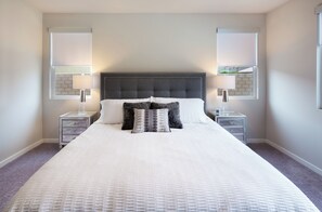 4 bedrooms, desk, iron/ironing board, travel cot