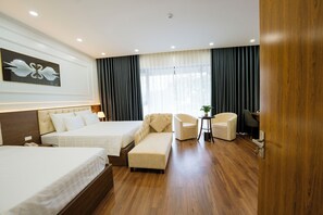 Luxury Double or Twin Room, Balcony, City View | Premium bedding, pillow-top beds, desk, blackout curtains