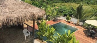 Tropical villa with view of the Atlantic Ocean