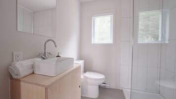 Secador de cabelo, toalhas de banho