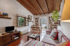 TV, DVD player, stereo - 'Casa Rural La Cuadra' with Sea Views, Private Terrace and Wi-Fi (Hermigua)
