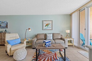 Smart TV, table football - Oceanfront Condo at Oceania Beach Club - Pool, Balcony, Sleeps 6, Walk to Flagler Ave! (New Smyrna Beach)