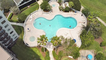Indoor pool, 2 outdoor pools, open 8:00 AM to 8:00 PM, pool umbrellas
