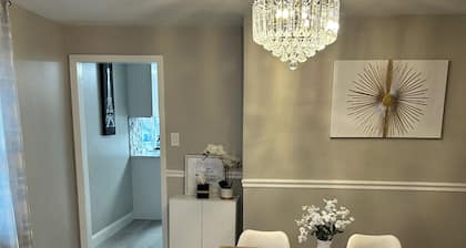 Newly Renovated Luxury 2-BD 2-BA house, AC, WiFi. Mins to NYC, EWR, Newark Distr