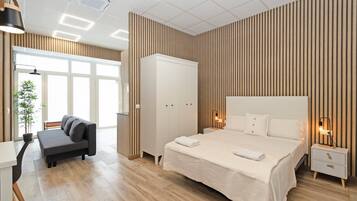 1 chambre, bureau, fer et planche Ă repasser, accĂšs Internet