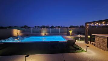 Outdoor pool, a heated pool