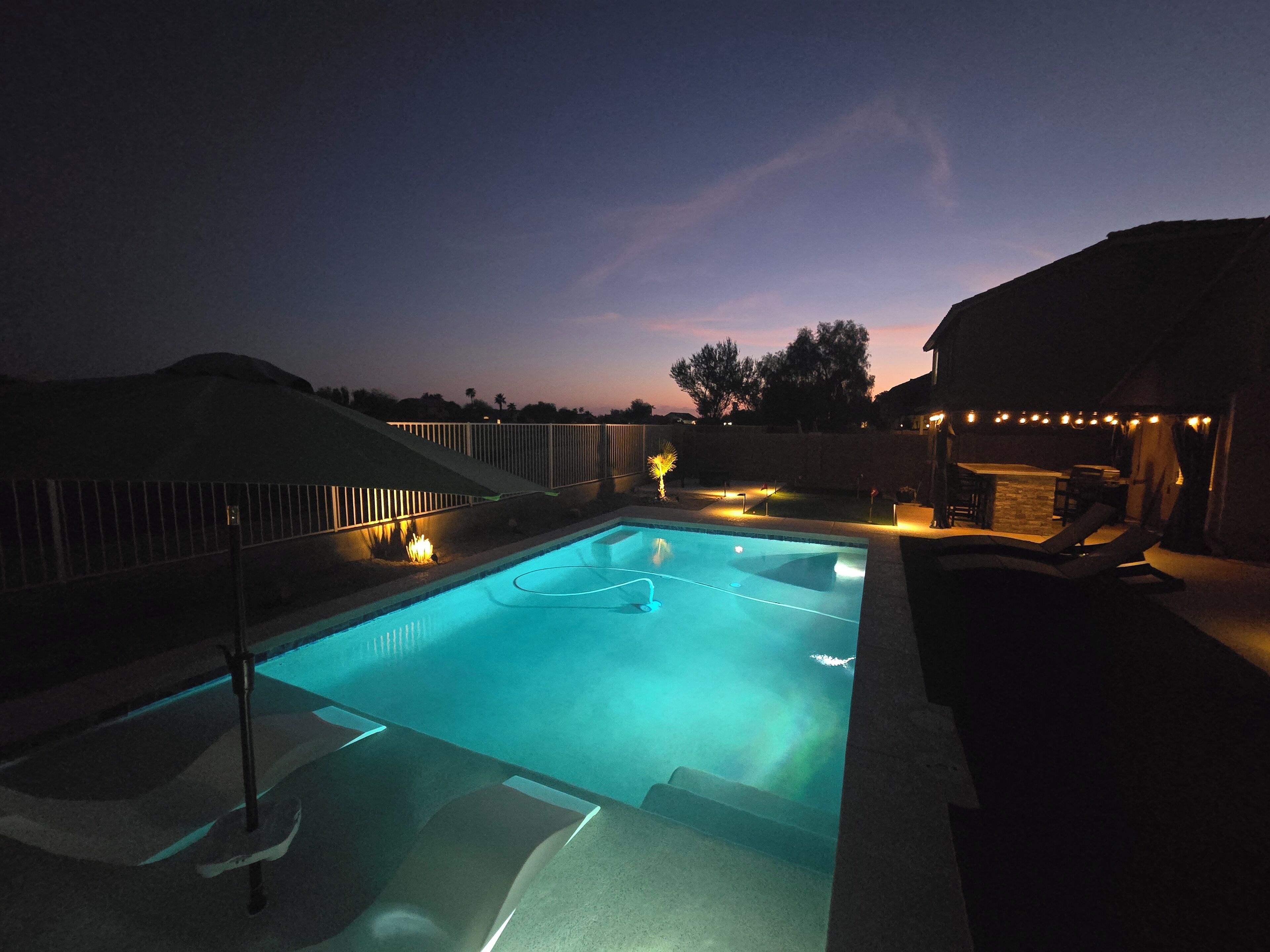 Outdoor pool, a heated pool