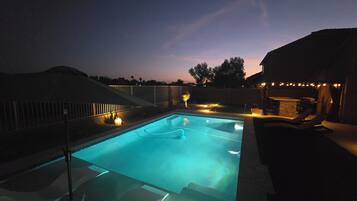Outdoor pool, a heated pool