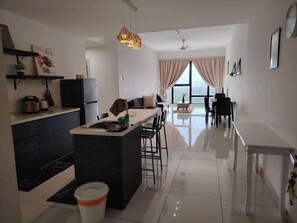 Living area - Sea/City Southkey Mosaic 2BR+4FREE @ Natol (Johor Bahru)